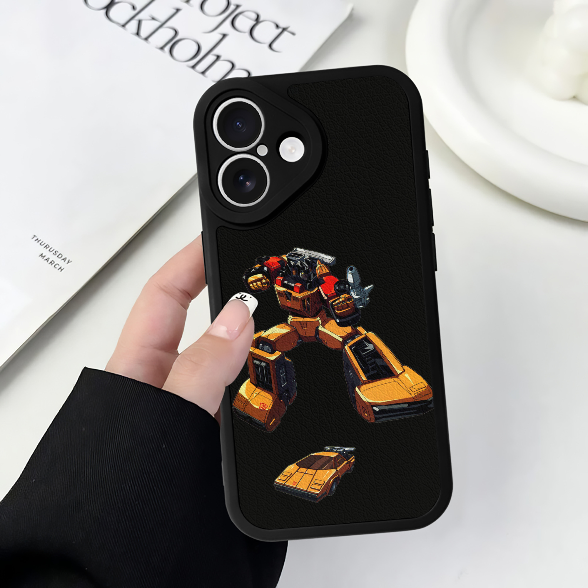 （画像用）  【iPhone 16シリーズ対応】シリコンスマホケース（レザー調） 材質：シリコン